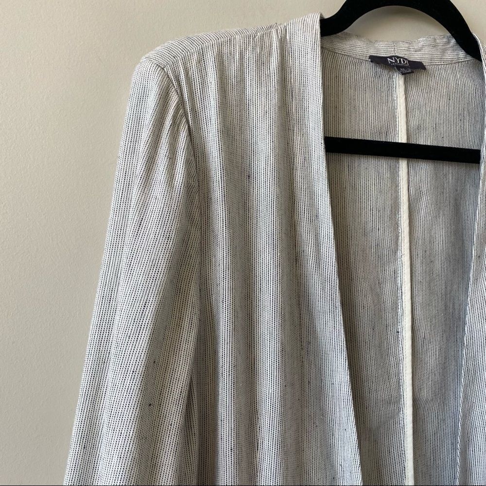 Nwot-nydj Collarless Linen-Blend Blazer (Medium) - Picture 7 of 16